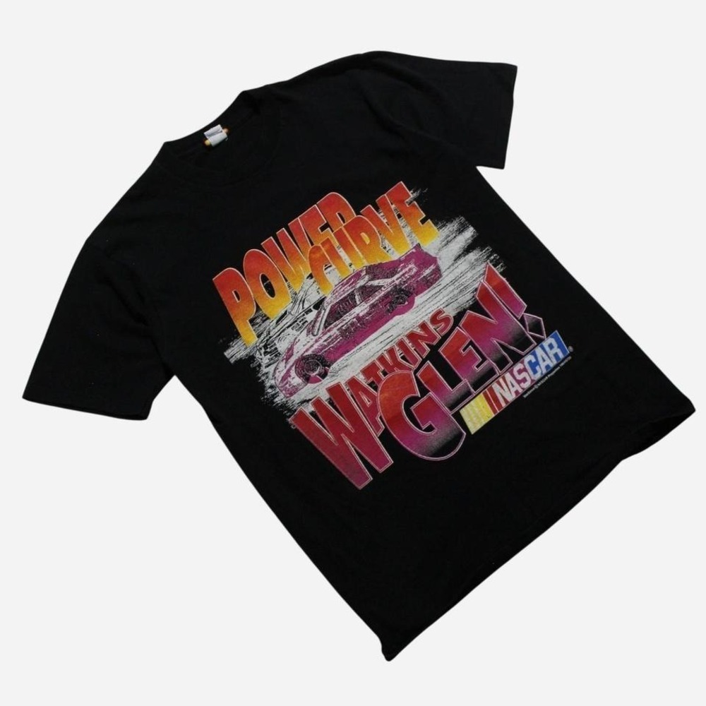 Mens Vintage Racing Nascar 1994 Watkins Glen Power Curve Single Stitch T-shirt